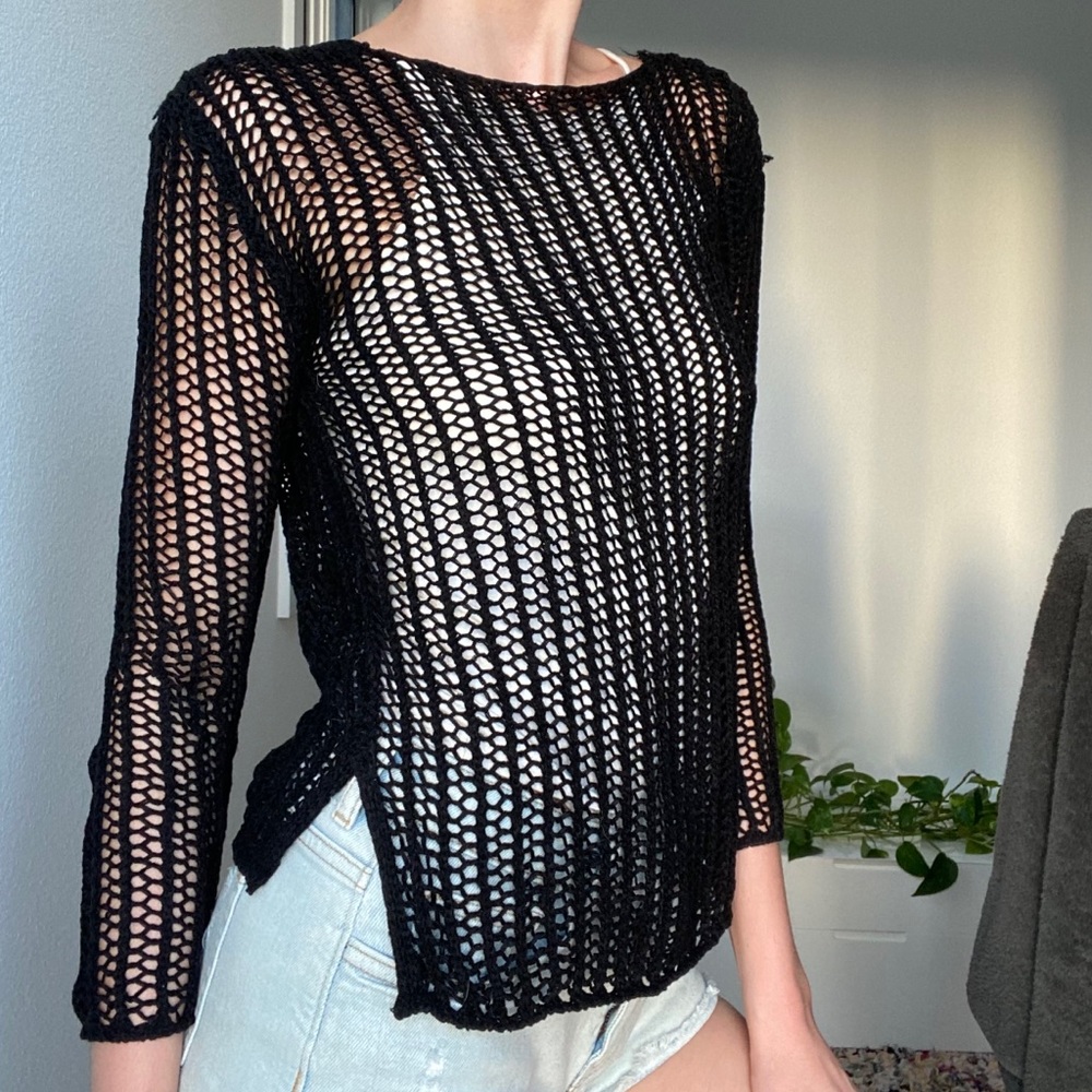 Black Knit Top